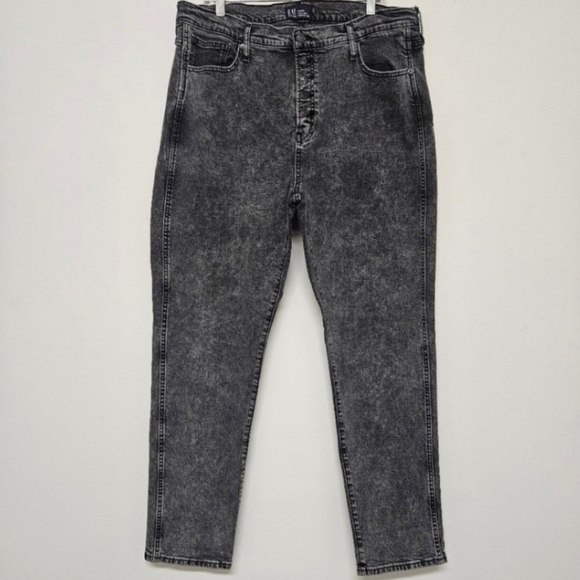 92 GAP HIGH RISE VINTAGE SLIM JEANS IN BLACK MANGO WOMEN'S PLUS SIZE 20 - Picture 3 of 13